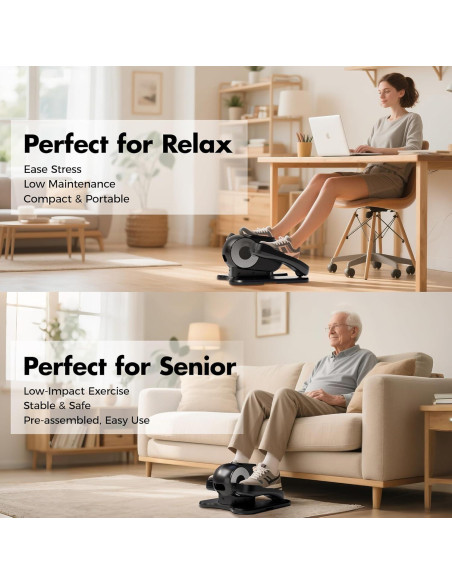 Máquina Elíptica de Escritorio Viamotion, Ejercitador Silencioso 12 Velocidades