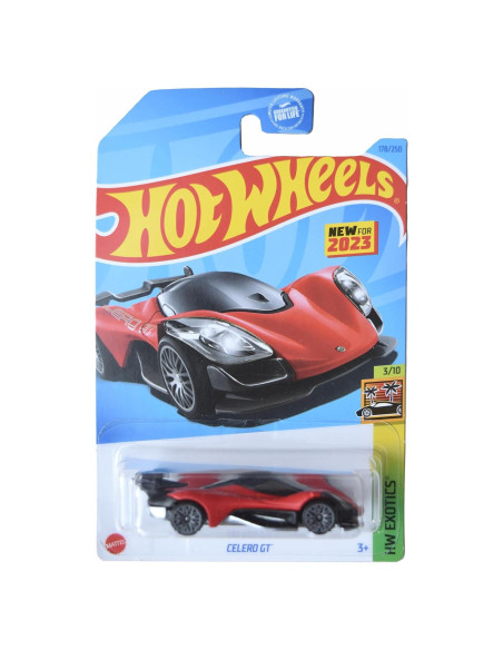 Auto a Escala Hot Wheels Celero GT Rojo Negro 1:64