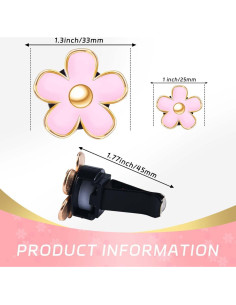 Clips de Ventilación OBTANIM 6 Piezas Flor Colorida para Auto 2