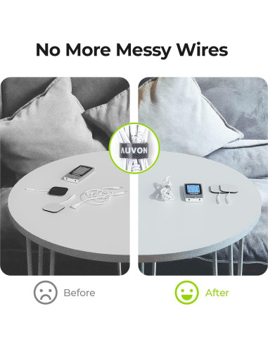 Cables TENS AUVON 1.2m para Estimuladores Musculares - 2 Paquetes