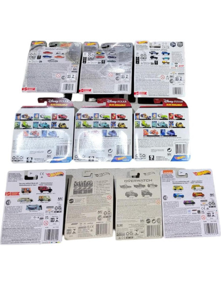 Paquete de 10 Vehículos Hot Wheels Mattel - Escala 1:64 Paquete de 10 Vehículos Hot Wheels Mattel - Escala 1:64