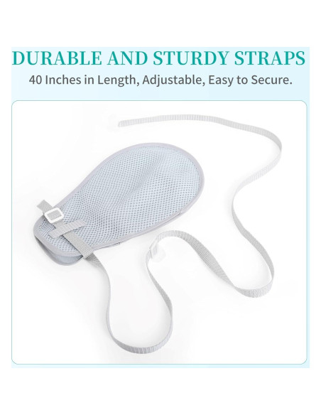 Guantes de Restricción Médica Lefeke - 2 Piezas, Gris