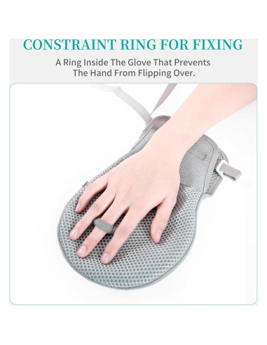 Guantes de Restricción Médica Lefeke - 2 Piezas, Gris