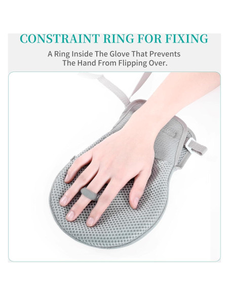 Guantes de Restricción Médica Lefeke - 2 Piezas, Gris