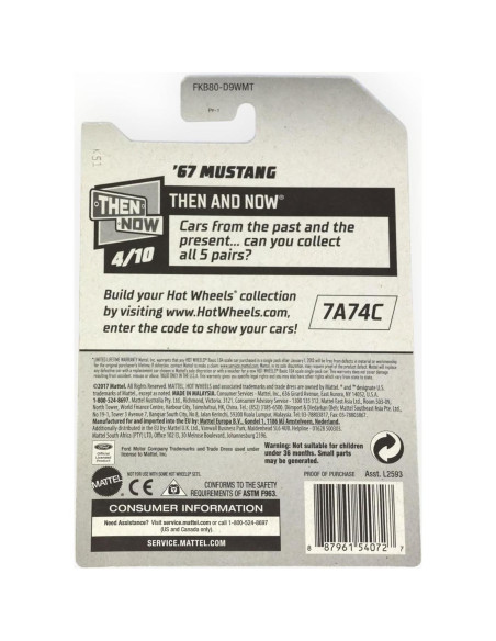 Hot Wheels 2018 Exclusivo Walmart '67 Mustang Zamac 4/10