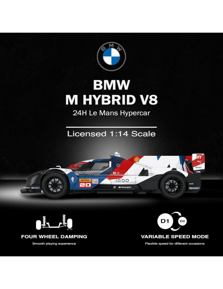 Coche RC BMW M Hybrid V8 1:14 Control Remoto Luces y Puertas