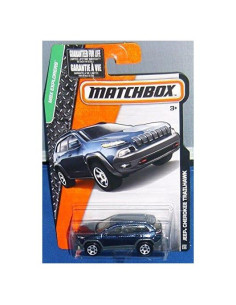 Jeep Cherokee Trailhawk Matchbox 2016 Azul 8.89 cm