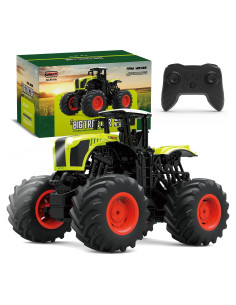 Tractor a Control Remoto Gohero 1:16 Verde con Luz y Sonido