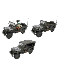 Conjunto de 3 Coches Miniatura OPO 10 Escala 1/43 Jeep Willys