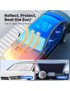 Protector Solar para Parabrisas Magnelex Grande 160x86 cm 2