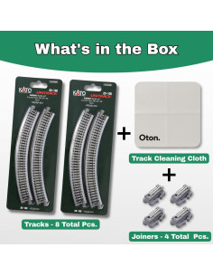 Juego de Pista Curva KATO 20-100 R249-45 Escala N 8 piezas 2