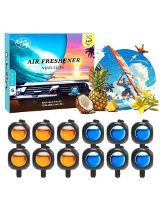 Ambientadores para Auto DRIVEJOY, Paquete de 12, Océano y Hawaiano