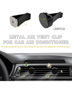 30 Clips de Metal para Ventilación de Aire de Coche Ohleats 2