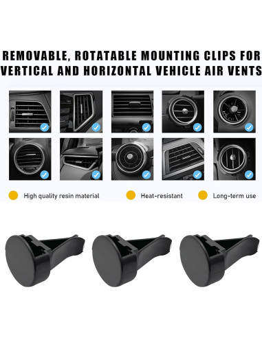 30 Clips de Metal para Ventilación de Aire de Coche Ohleats