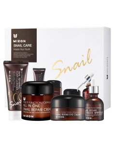 MIZON Conjunto Completo Cuidado Piel Coreano Caracol 4 Piezas