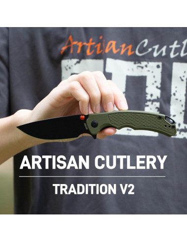 Cuchillo Plegable ARTISANCUTLERY Tradición V2 9.1 cm Verde