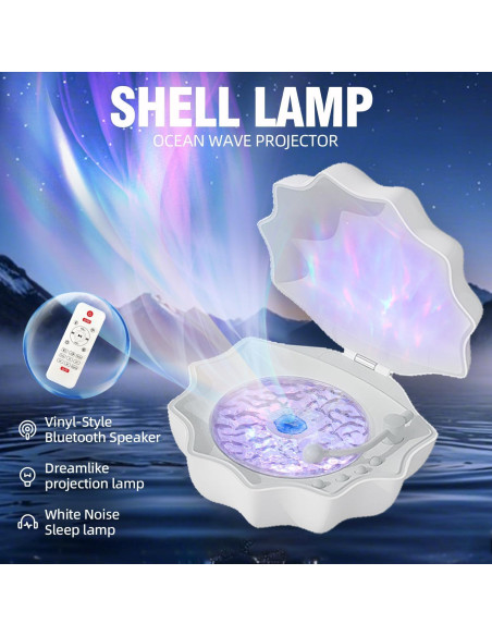 Proyector de Luz Oceánica Glacier Gift con Altavoz Bluetooth 10W