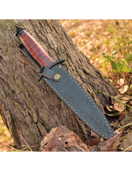 Daga Militar V42 Sykes Fairbairn AJSANITY con Funda de Cuero