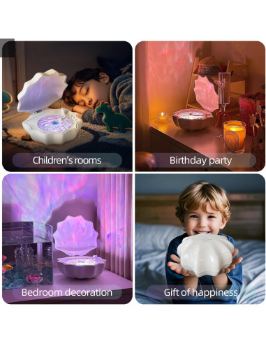 Proyector de Luz Oceánica Glacier Gift con Altavoz Bluetooth 10W