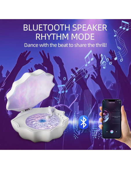 Proyector de Luz Oceánica Glacier Gift con Altavoz Bluetooth 10W