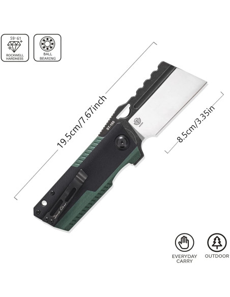 Cuchillo Plegable Sitivien ST155 Acero Sandvik 14C28N 19.5 cm