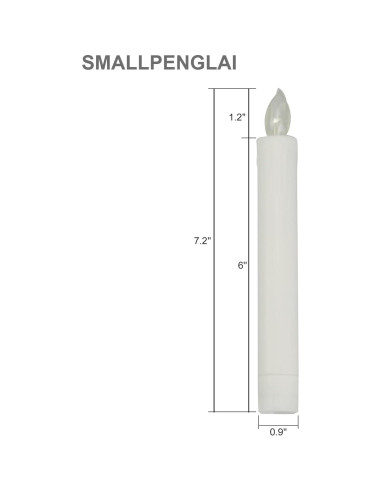 Velas LED de Candelabro Sin Llama Jingtech 18 cm con Control Remoto