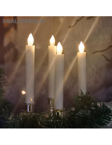 Velas LED de Candelabro Sin Llama Jingtech 18 cm con Control Remoto