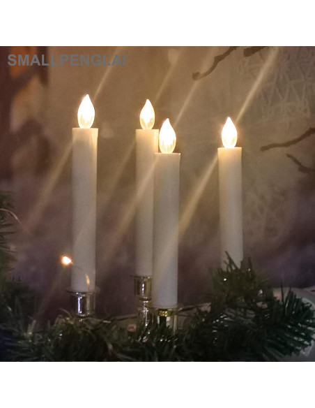 Velas LED de Candelabro Sin Llama Jingtech 18 cm con Control Remoto