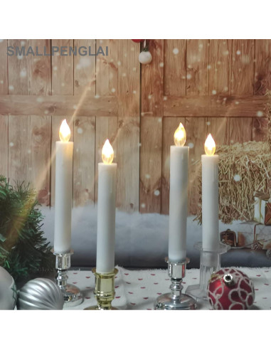 Velas LED de Candelabro Sin Llama Jingtech 18 cm con Control Remoto