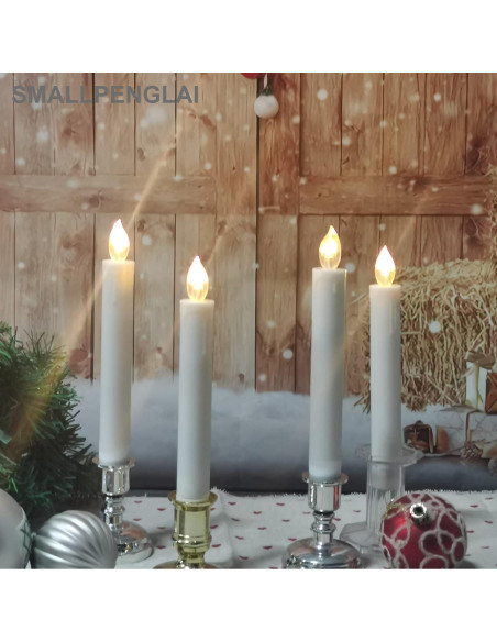 Velas LED de Candelabro Sin Llama Jingtech 18 cm con Control Remoto