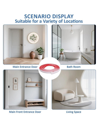 Moldura Cuarterona Flexible DADERXY 3m para Piso Blanco