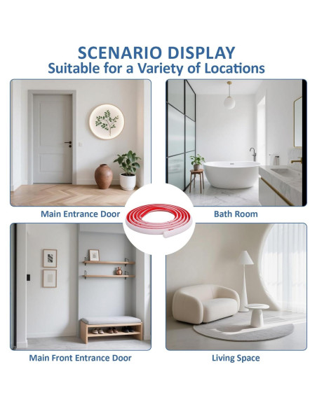 Moldura Cuarterona Flexible DADERXY 3m para Piso Blanco