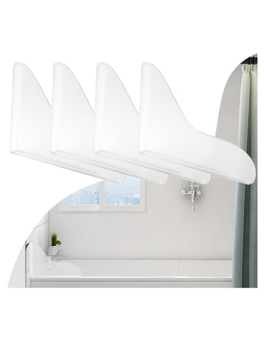 4 Protectores de Salpicaduras Acrílico SPNKMJUJ 19.81x18.29cm