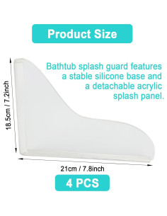 4 Protectores de Salpicaduras Acrílico SPNKMJUJ 19.81x18.29cm 2