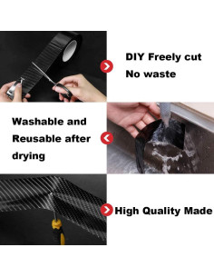 Protector de Bordes de Puertas Leasinder Vinilo 10.06m Negro 2