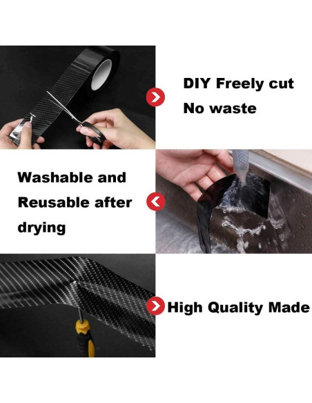 Protector de Bordes de Puertas Leasinder Vinilo 10.06m Negro