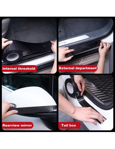 Protector de Bordes de Puertas Leasinder Vinilo 10.06m Negro