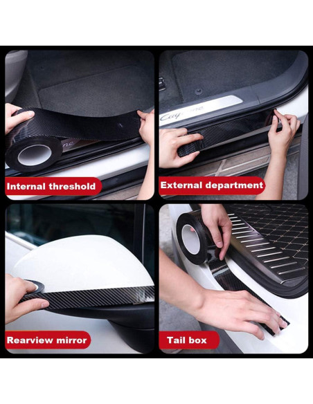 Protector de Bordes de Puertas Leasinder Vinilo 10.06m Negro