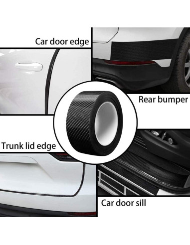 Protector de Bordes de Puertas Leasinder Vinilo 10.06m Negro