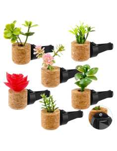 BBTO 6 Clips de Ventilación Suculentas para Auto Clásico