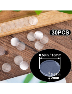 Topes de Vidrio ANCIRS 30 Pcs Antideslizantes 15mm PVC 2
