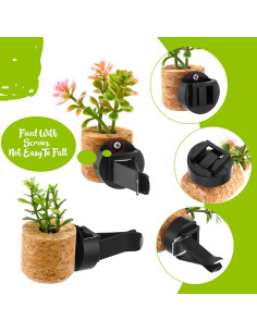 BBTO 6 Clips de Ventilación Suculentas para Auto Clásico 2