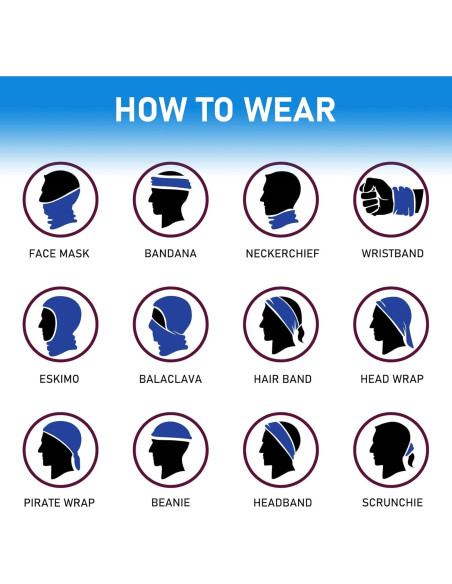 Tubo de Cuello DYEKNEE 3 PCS Calavera Negro Transpirable