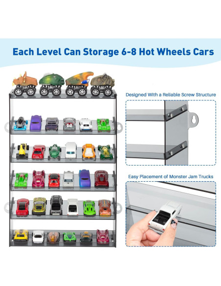 Estuche de Exhibición Acrílico KISLANE para 48 Autos de Juguete