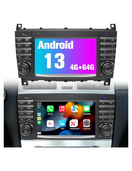 Estéreo de coche Android 7" Ponskoy W203 64G Bluetooth Carplay