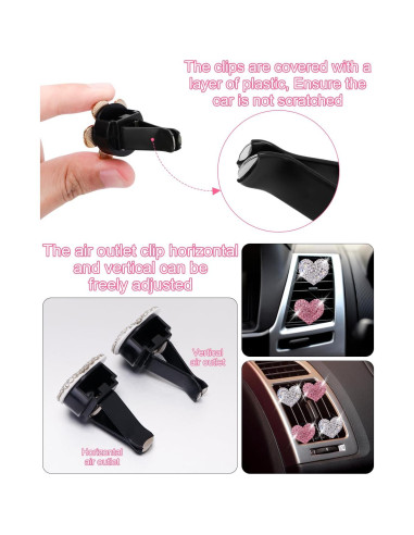 12 Clips de Ventilación PGRODE con Almohadillas Aromáticas - Margarita