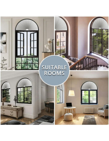 Persiana Arco Blackout Celular JDALL 61x122 cm Blanca