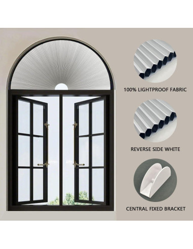 Persiana Arco Blackout Celular JDALL 61x122 cm Blanca