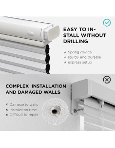 Persianas Celulares Joydeco Blackout 38.1x91.4cm Sin Taladro 2