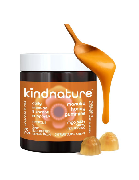 Gominolas de Miel de Manuka Kindnature 60 Unidades - Suplemento Inmunológico